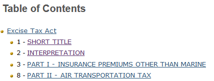 excise tax act